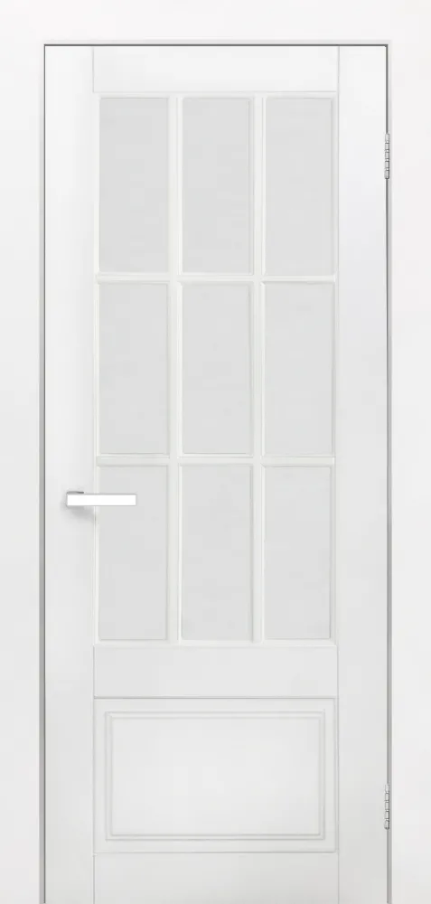 Фото Межкомнатная дверь Легенда Лацио Белый Стекло Сатинат белое